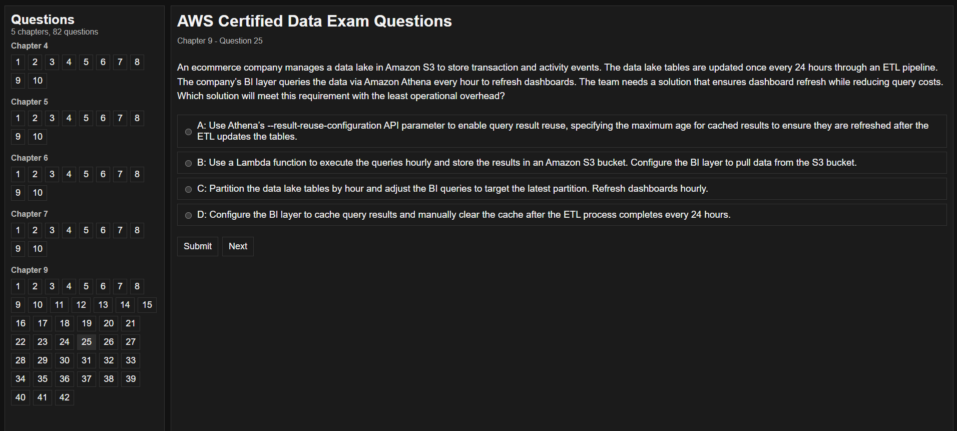 AWS Exam Library hero preview